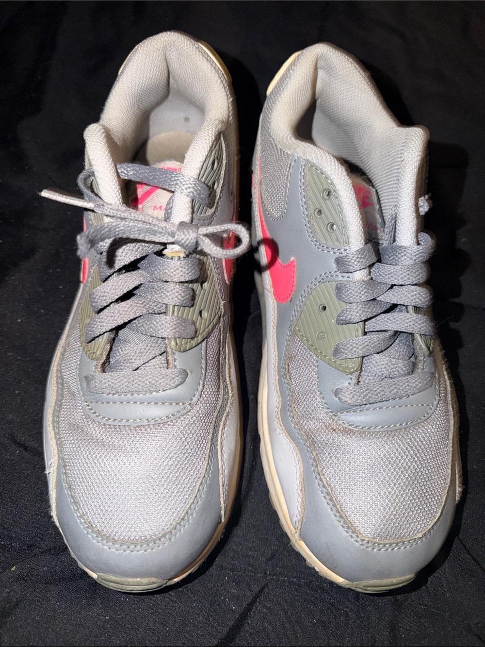 Nike Kids Gray and Pink Casual Sneakers